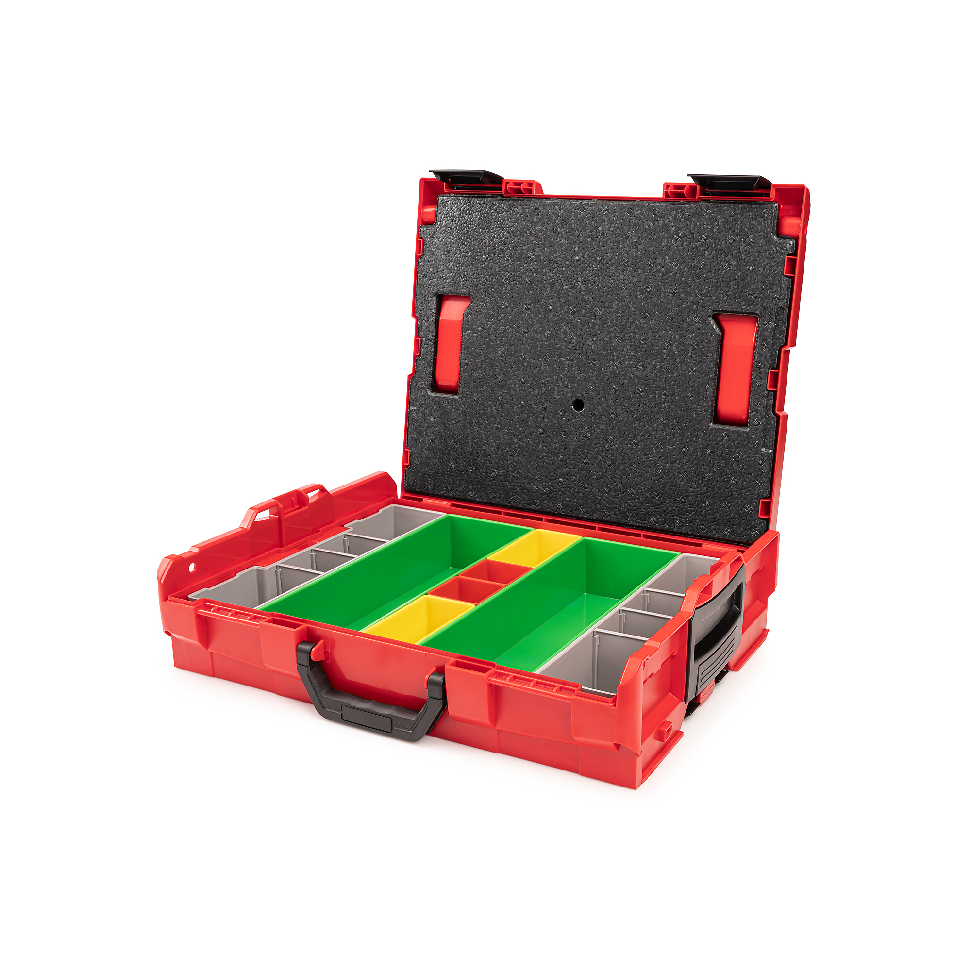 TEKTON Shallow Stacking Tool Box (L-BOXX 1) with 8-Piece Organizer Bin Set (Variant B) and Lid Insert | OLB91011